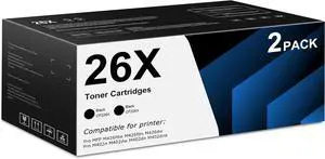 26X CF226X Toner Cartridges 2 Pack High Yield Replacement for HP 26X 26A Black Work with Pro MFP M426fdw M426fdn M426dw Pro M402dn M402dne M402dw M402n Printer
