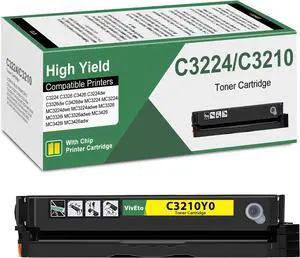 MC3426 C3210 C3224 Yellow Toner Cartridge (with New Chip) Replacement for Lexmark C3224 C3210 C3210Y0 for C3224 C3326 C3426 MC3224 MC3326 MC3426 C3224dw Printer, 1 Pack MC3224 MC3426 Toner Refill
