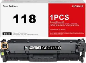 118/CRG118 Black Toner Cartridge (High Yield) - Compatible Replacement for Canon 118/CRG118, Works with LBP7200Cdn/LBP7660Cdn/MF8580Cdw/MF8300/MF720 Series Printers