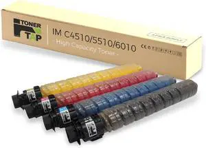 Toner Tap Compatible Toner Cartridges 4-Pack for Ricoh IM C4510,5510,6010, High-Yield Replacement for 842526 842527 842528 842529 Toner with Chip (Black Cyan Magenta Yellow)