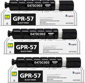 GPR-57 Black Toner Cartridge Replacement for Canon GPR57 Toner Cartridge 0473C003 for ImageRunner Advance 4525 4525i 4535 4535i 4545 4545i 4551 DX 4725i 4735i 4745i Printer (3-Pack, 42,100 Pages)