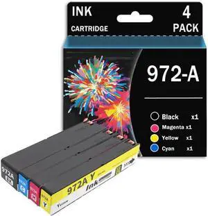 972 A Ink Cartridges Compatible for HP 972A 972 High Yield Combo Pack for HP Pagewide X352dw X377dw X452dn X452dw X477dn X477dw X552dw X577dw X577z Printers