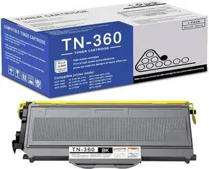 1 Pack TN360 Black Toner Cartridge High Yield Compatible TN360 Replacement for Brother DCP-7030 DCP-7040 DCP-7045N HL-2120 HL-2125 HL-2140 HL-2150 HL-2150N HL-2170 HL-2170W MFC-7040 MFC-7320 Printer