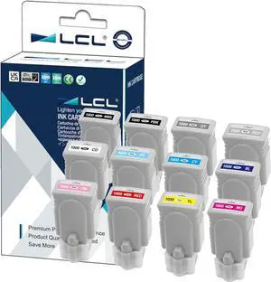 LCL PRO-1000 PFI-1000 Ink Cartridge Replacement for Canon 1000 PFI-1000 for Canon ImagePROGRAF PRO-1000 Printers (12-Pack, MBK PBK C M Y R GY B PGY PC PM CO)