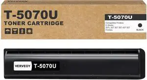 T5070U T-5070U T-5070U-K Black High Yield Toner Cartridge Compatible for Toshiba T-5070U T5070U-K Black 36K Yield for E-Studio 207L 257 357 457 507 Printer (1-Pack, T-5070U-K Black)