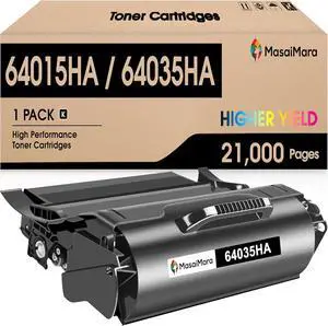 MasaiMara 64015HA 64035HA High Capacity Compatible Toner Cartridges Replacement for Lexmark T640 T640dn T640n T640tn T642 T642dn T642n T644 T644n Printer (Black, 1-Pack)