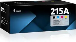 215A Toner Cartridges M183fw Compatible for HP 215A Toner Cartridges with Chip 4 Pack, M182 M155 Toner 215 Compatible for HP Color Laser Jet Pro MFP M183fw M183fdw M182n M182nw M155a M155dw M155nw