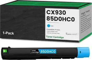 85D0HC0 Cyan Toner Cartridge 1-Pack Remanufactured CX930 CX931 Toner Replacement for Lexmark CX930 85D0HC0 Toner for CX930dse CX931dse CX931dtse Printer Toner, 16.5K Pages