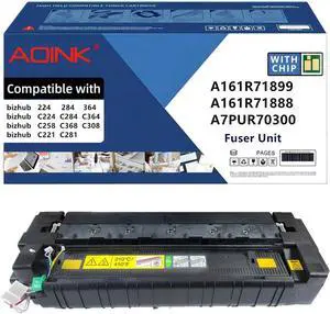 Replacement for Konica Minolta A161R71899 A161R71888 A7PUR70300 Fuser Unit Compatible with Konica Minolta bizhub 224 284 364 C224 C284 C364 C258 C368 C308 C221 C281 Printers (1-Pack, 110V)