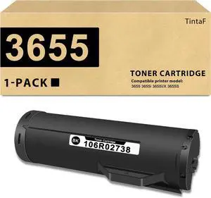 Remanufactured 3655 Toner Cartridge 106R02738 Replacement for Xerox 3655 Toner Work for Workcentre 3655 3655i 3655I/X 3655S Printer Toner, (14,400 Pages, 1x Black)