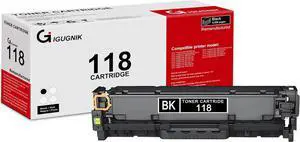 1 Pack of 118 2662B001 Black Toner Cartridge High Yield 5,000 Pages with Chip CRG-118 Compatible Remanufactured for Canon Color ImageClass MF8380Cdw MF722Cw MF727CDW MF722Cw LBP7200C LBP7600C Printer