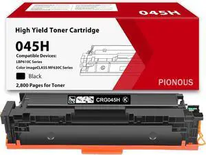 045H High Yield Black Toner Cartridge (1-Pack) - Replacement for Canon 045H/045/CRG045H, Compatible with Color imageCLASS LBP612Cdw MF632Cdw MF634Cdw Printers