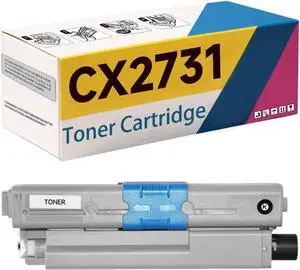 CX2731 44469813 44469737 44469738 44469739 Toner Cartridge Compatible Replacement for OKI CX2731mfp Printers, High Yield 5,000 Pages Black
