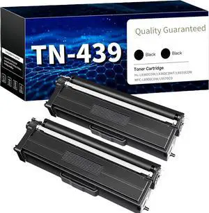 TN-439 TN439 Black Toner Cartridge Replacement for Brother TN439 TN439BK TN-439BK HL-L8260CDW HL-L8360CDW MFC-L8610CDW MFC-L8900CDW HL-L9310CDW Printer Toner (Black, 2-Pack)