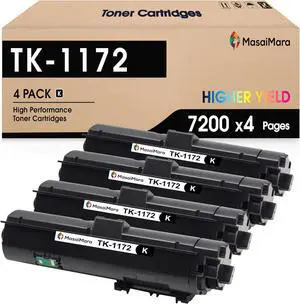 MasaiMara TK1172 TK 1172 TK-1172 1T02S50USO High Capacity Compatible Toner Cartridges Replacement for Kyocera M2040dn M2540d M2540dne M2540dnw M2540dw M2640idw Printer (Black, 4-Pack)