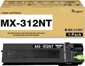 MX-312NT Black Toner Cartridge Replacement for Sharp MX-312NT MX312NT Toner Cartridge High Yield for MX-M260 MX-M310 MX-M264 MX-M314 MX-M354 MX-M264N MX-M314N MX-M354N Printer (1-Pack, 25,000 Pages)