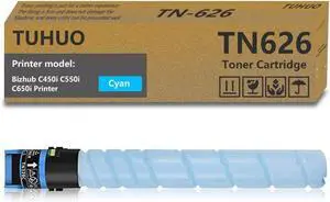 TN626 TN-626 Toner Cartridge Replacement for TN626C Compatible for Konica Minolta Bizhub C258 C308 C368 Printer (30,000 Pages), High Yield 1-Pack Cyan