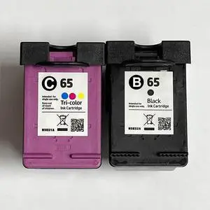 Inkjet Printer Ink Cartridges for HP 65 Black Tri-Color Ink Cartridge | Works for HP AMP 100 | DeskJet 2622 | Envy 5010 | N9K02A N9K01A