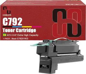 C792 Toner Cartridges Compatible for Lexmark C792X1KG Black Toner Cartridge Work for Lexmark C792 C792de C792dhe C792dte C792e Printers