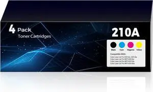 210A Toner Cartridge Color Laser Jet MFP 4301fdw Compatible for HP 210A 210X Toner Cartridges 4 Pack for HP210A HP210X Work With Color Laser Jet Pro MFP 4301fdw 4301dw 4301fdn 4201dw 4201dn Printer