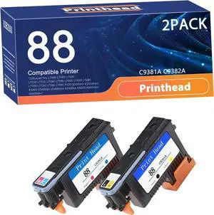 88 C9381A C9382A Compatible Printhead Replacement for HP Printers to Use with OfficeJet Pro L7400 L7480 L7500 L7550 L7555 L7580 L7590 L7600 L7650 L7680 Printer 1set