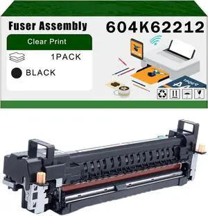 Compatible for Xerox 604K62212(110V) Fuser Assembly WorkCentre 7545 7556 7845 7855 Printers, High Yield 200000 Pages Bright Clear Colors (1 Pack Black)