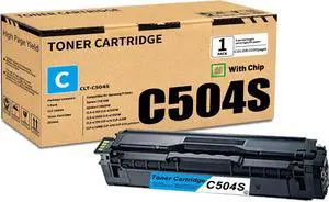 1 Pack CLT-C504S (SU029A) Cyan Toner Cartridge, Compatible for Samsung CLT-C504S (SU029A) CLT-C504S(SU029A) Toner Replacement for Xpress C1810W C1860FW CLX-4195 CLX-4170 CLP-415 CLP-470 475 Printer