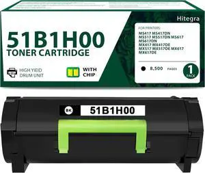 51B1H00 Toner Cartridge Black Replacement for Lexmark 51B1H00 Toner Compatible with MS417 MS417dn MS517 MS517dn MS617 MS617dn MX417 MX417de MX517 MX517de MX617 MX617de Printer Toner, 1-Pack Black
