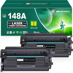 148A W1480A Black Toner Cartridge with New Chip Replacement for HP Laserjet Pro 4001dn 4001dw 4001n MEP 4101dw 4101fdn Printers W1480A 2 Pack Black