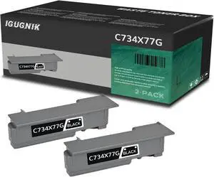 2 Pack C734X77G Black Waste Toner Box Replacement for Lexmark C734X77G Work with C734dtn C734n C734DW C735dn C736dn C736dtn C736n C746dn C746n C746dtn C748de c748e C748dte X734de X736de X738de x738dte
