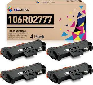 Compatible Toner Cartridge Replacement for Xerox 106R02777 106R02775 3260 3215 Black for Xerox Phaser 3260DNI 3260DI 3260 WorkCentre 3215NI 3225DNI 3225 3215 3052 Printer (Black, 4-Pack)