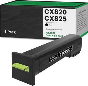 Remanufactured 72K1XK0 Black Extra High Yield Toner 33,000 Pages Replacement for Lexmark 72K1XK0 Toner for CS820 CX820 CX825 CX860 Series Printer Toner,1 Pack
