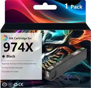 974X Ink Cartridges Compatible for HP 974 X Ink Cartridge for HP Pagewide X352dw X377dw X452dw X477dw X577dw X552dw Managed P55250dw Printers Black