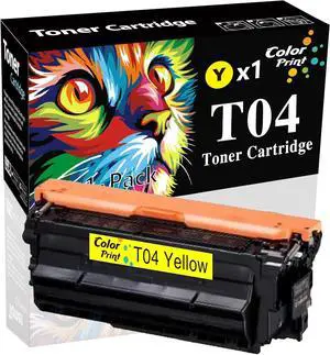 Compatible Toner Cartridges Replacement for Canon T04 Yellow T04Y for C475iF III C475iFZ III DX C477iF C477iFZ C478iF C478iFZ C568iF C568iFZ Printer (1-Pack, Yellow)