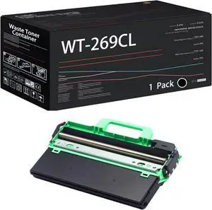 WT-269CL Waste Toner Container Compatible for Brother MFC-L3720CDW MFC-L3765CDW MFC-L3780CDW MFC-L8395CDW Printers, with Chip, High Yield 50000 Pages, High-Definition Printing (1 Pack Black)