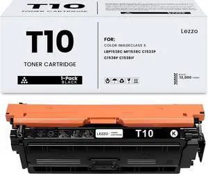T10 Toner Cartridge 1-Pack T10 Black Toner Replacement for Canon T10 Toner for Color imageCLASS X LBP1538C MF1538C C1533P C1538P C1538iF Printer