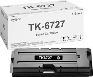 Vylent TK-6727 TK-6729 Black Toner Cartridge 1-Pack Replacement for KYOCERA TK-6727 Copystar TK-6729 Toner Cartridge for TASKalfa 7002i 8002i 9002i 7003i 8003i 9003i Printer Ink | 1T02NJ0CS0