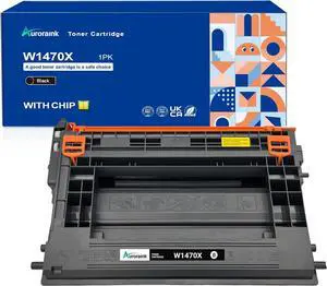 147X Black Toner Cartridge (with Chip) Replacement for HP 147X W1470X Toner Cartridges for HP Laserjet Enterprise Flow MFP M634h M635z M636z M611dn M611x MFP M634z Printer High Yield (1 Pack)