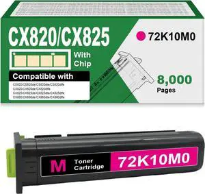 Remanufactured CX820 Toner Cartridge High Yield Replacement for Lexmark CX825 CX820 CS820 CX860 CX825de CX820dtfe CX825dte CX820de CX825dtfe CS820de CS820dtfe CS820dte Printer(1M)