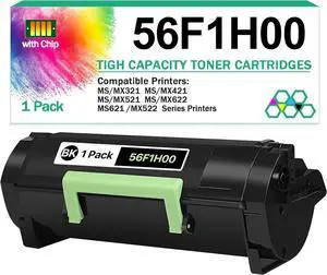 for Lexmark 56F1H00 Black Toner Cartridge,15,000 Pages High Cartridge Compatible MS321,MX321,MS421,MX421,MS521,MX521,MS622,MX622,MS621,MX522 Printers,Replaceable 56F1000,56F1X00,56F1U00 Ink Cartridge for Lexmark 56F1H00 Black Toner Cartridge,15,000 Pages High Cartridge Compatible MS321,MX321,MS421,MX421,MS521,MX521,MS622,MX622,MS621,MX522 Printers,Replaceable 56F1000,56F1X00,56F1U00 Ink Cartridge