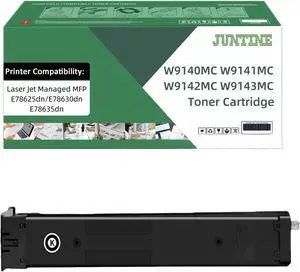 W9140MC Toner Cartridge Replacement for HP W9140MC W9141MC W9142MC W9143MC Compatible with Color Laser Jet Managed MFP E78625dn E78630dn E78635dn Printers (Black-1PK)