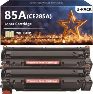 85A CE285A Toner Cartridge Compatible for HP 85A CE285A 85X CE285X, Quality Toner for HP Laserjet P1100 P1102 M1132 M1210 M1212 M1214 M1217 Series Printers, 2 Pack