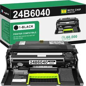 24B6040 Drum Unit Replacement for Lexmark 24B6040 Drum Cartridge 24B6040 Imaging Unit for M1140 M1145 M3150 XM1140 XM1145 XM3150 Printer (1-Pack, 60,000 Pages)