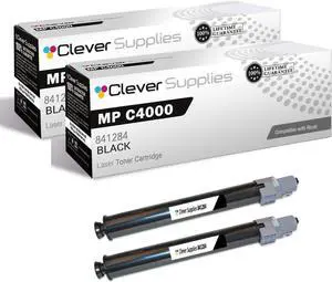 Clever Supplies CS Replacement Toner Cartridge Compatible with Ricoh MP C4000 841284 Black Lanier LD 655C 654C LD550C LD540C C4040 C5050 C9145 C9155 Toner Cartridge 2 Black Set