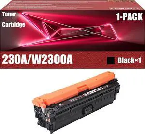 230A W2300A Toner Cartridges for HP 230A W2300A Toner Cartridges Compatible for HP Color Laserjet Pro 4203DW 4203DN Printer Replacement High Yield Refill (with Chip),Black ×1, normal