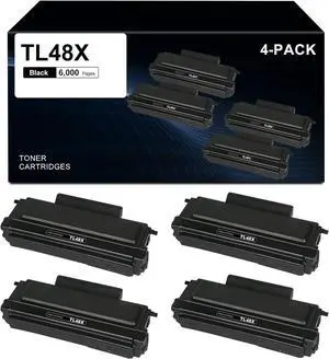 TL48 TL48X High Yield Black Toner Cartridge Replacement for PANTUM TL-48 TL-48H TL-48X for M118DW M29DW L2300DW L2350DW L2710FDW Monochrome Laser Printer | 6,000 Pages per, 4 Pack