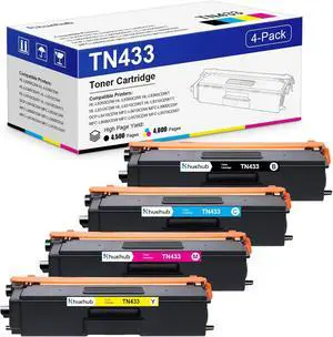 TN433 Toner Cartridge Set Replactment for Brother TN-433 TN 433 TN431 Toner for HL-L8260CDW HL-L8360CDW HL-L9310CDW DCP-L8410CDW MFC-L8610CDW MFC-L8900CDW MFC-L8690CDW MFC-L9570CDW Printers, 4-Color