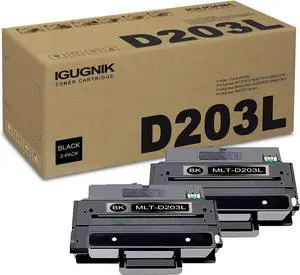 2 Pack MLT-D203L (SU901A) Black Toner Cartridge Replacement for Samsung MLT-D203L (SU901A) Work with ProXpress M3370FD M3870FW M4070FR M3320ND M3820DW M4020ND M4072 Series | MLT-D203L