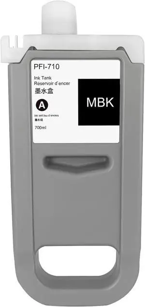 YOUEXPERT PFI-710 710 Ink Cartridge Replacement for Canon PFI-710 PF710 PFI-710MBK PFI710MBK Pigment for iPF TX-2000 TX-3000 TX-4000 Printers (Matte Black, 700ML)