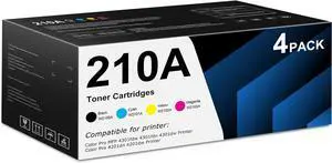 210A Toner Cartridges 4 Pack 4301fdw Toner Replacement for HP 210A Work with Color Pro MFP 4301fdw 4301fdn 4301dw 4201dw 4201dn Printer
